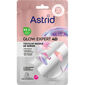 Astrid Glow Expert 4D textilmasken, 1 Stk