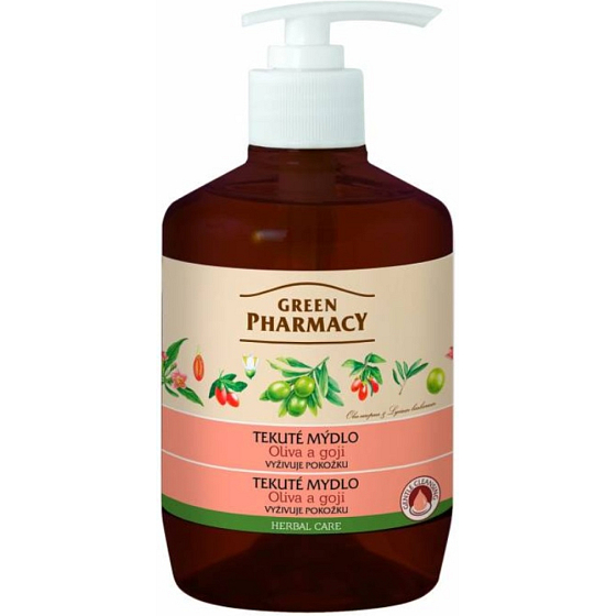 Green Pharmacy Oliva und Goji Flüssigseife mit Spender 460 ml