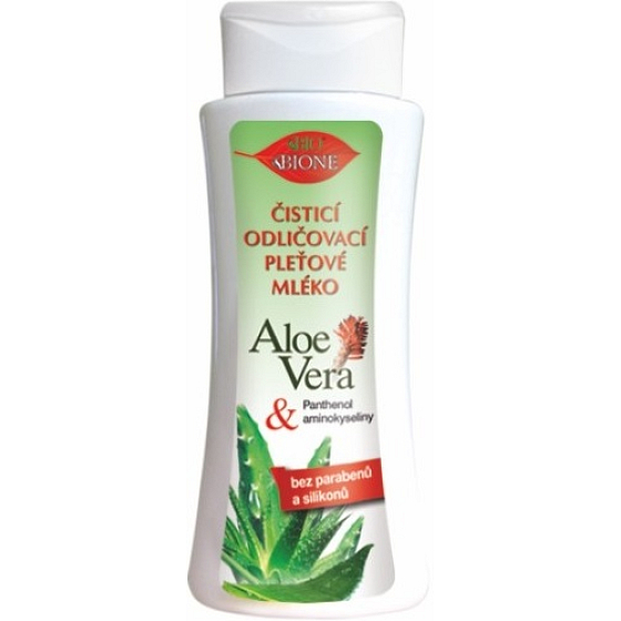 Bione Cosmetics Aloe Vera reinigende Make-up-Entferner-Lotion für alle Hauttypen 255 ml