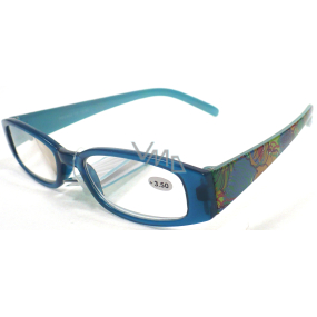 Berkeley Lesebrille +3,5 blau mit Blumen CB02 1 Stück ER4130