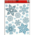 Fensterfolie ohne Kleber Eisflocken mit Silberglitter Nr. 2 42 x 30 cm
