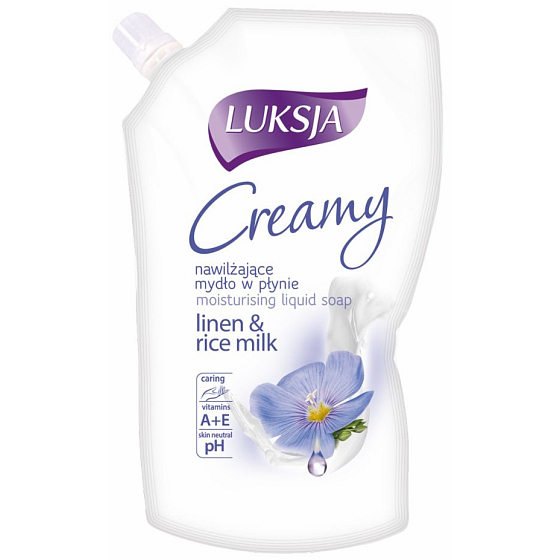Luksja Creamy Linen & Rice Milch Flüssigseife nachfüllen 400 ml