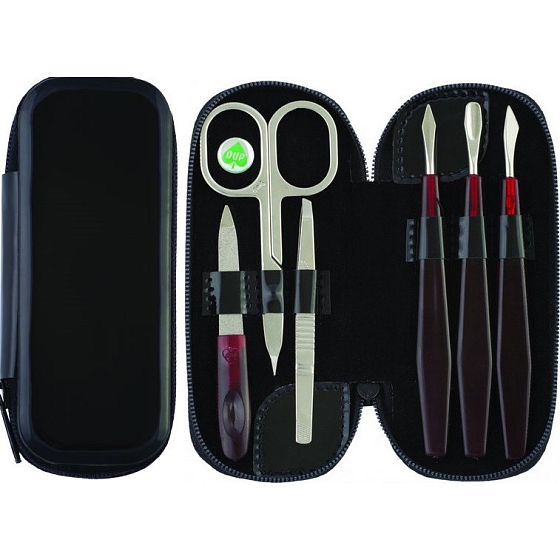 Dup Manicure Bela 6 Stück schwarz glänzendes Skulpturenmuster 230403-021