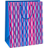 Ditipo Geschenk Papiertüte 26,4 x 13,7 x 32,4 cm rosa-blau-grüne Wellen AB