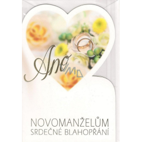 Nekupto Hochzeitskarte Jungvermählten, Ja 3267 F.