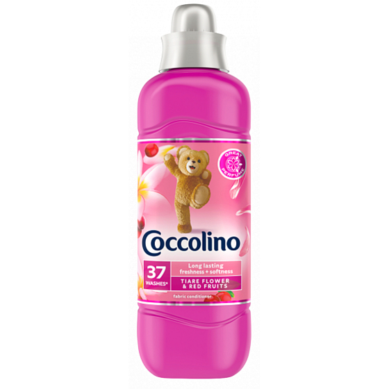Coccolino Tiare Flower & Red Fruits konzentrierter Weichmacher mit einem lang anhaltenden Duft nach dem Waschen von 37 Dosen von 925 ml