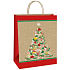 Ditipo Geschenk Papiertüte EKO 22 x 10 x 29 cm beige Weihnachtsbaum