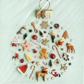Nekupto Weihnachtsgeschenkkartenkolben 6,5 x 6,5 cm 6 Stück