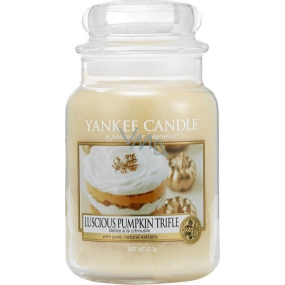 Yankee Candle Luscious Pumpkin Trifle - Köstliche Duftkerze mit Kürbis-Delikatesse Klassisches großes Glas 623 g