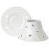 Yankee Candle White Hearts Farbton klein 8 x 9 cm + Teller klein 9 x 9 cm für kleine Kerze Classic
