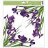 Klebstofffreie Fensterfolie Eck-Iris mit Glitzer 30 x 33,5 cm