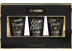 Grace Cole GC Homme Hautreinigungsgel 100 ml + Shampoo 100 ml + Reinigungsgel 100 ml, Kosmetikset für Männer