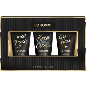 Grace Cole GC Homme Hautreinigungsgel 100 ml + Shampoo 100 ml + Reinigungsgel 100 ml, Kosmetikset für Männer Grace Cole GC Homme Hautreinigungsgel 100 ml + Shampoo 100 ml + Reinigungsgel 100 ml, Kosmetikset für Männer
