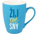 Albi Samtbecher Live your dreams türkis 300 ml