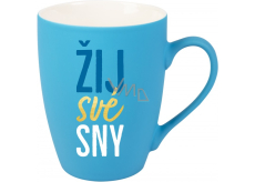 Albi Samtbecher Live your dreams türkis 300 ml