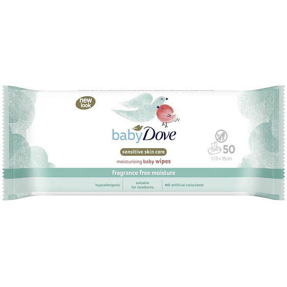Dove Baby Sensitive Feuchtigkeit Feuchttücher 50 Stück