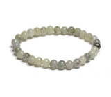 Labradorit Armband elastisch Naturstein, Kugel 6 mm / 16 - 17 cm, Stein der Wandlung