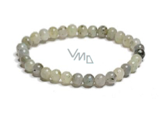 Labradorit Armband elastisch Naturstein, Kugel 6 mm / 16 - 17 cm, Stein der Wandlung