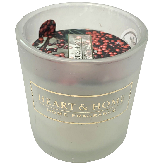 Heart & Home Cranberry Mummy Soja-Duftvotivkerze im Glas Brenndauer bis zu 15 Stunden 5,8 x 5 cm