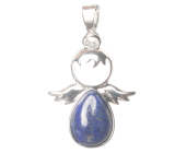 Lapislazuli Engel Schutzengel Anhänger Naturstein 3,5 x 2,5 mm, Stein der Harmonie