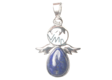 Lapislazuli Engel Schutzengel Anhänger Naturstein 3,5 x 2,5 mm, Stein der Harmonie