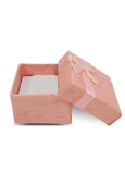 Geschenkbox mit Schmuckschwamm und Schleife rosa 4 x 4 x 2,5 cm 1 Stück