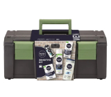 Nivea Men Sensitive Kit Gesichtscreme 75 ml + Nivea Men Sensitive After Shave 100 ml + Nivea Men Sensitive Rasierschaum 200 ml + Nivea Men Invisible Black & White Fresh Antitranspirant Roll-on 50 ml + Nivea Men Sensitive Duschgel 250 ml + Werkzeugkoffer, Kosmetikset für Männer