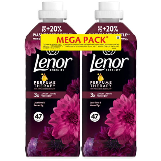 Lenor Diamond Figs & Lotus Flower koncentrovaná aviváž, duopack 2× 47 dávek, 2× 987 m
