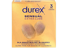Durex Sensual Extra Lube Kondome, 3 Stück