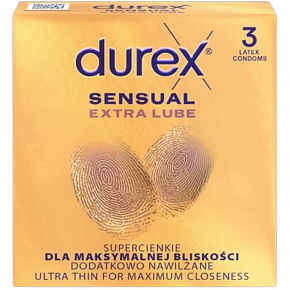 Durex Sensual Extra Lube Kondome, 3 Stück