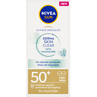 Nivea Sun Derma Skin Clear leichter Sonnencreme für das Gesicht, OF 50+, 40 ml