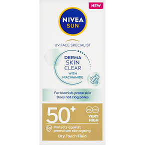 Nivea Sun Derma Skin Clear leichter Sonnenschutz für das Gesicht, OF 50+, 40 ml