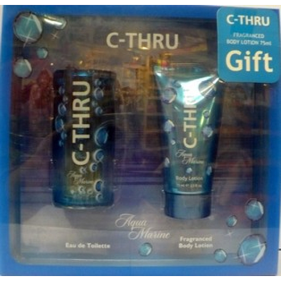 C-Thru Aquamarin Eau de Toilette 30 ml + Körperlotion 75 ml, Geschenkset für Frauen