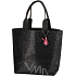 Playboy schwarz glänzende Handtasche 36 x 26 x 12 cm 1 Stück