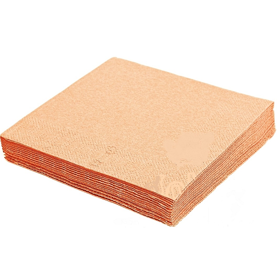 Gastro Papierservietten 2-lagig 33 x 33 cm 50 Stück farbige Aprikose - Pfirsich