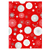 Ditipo Geschenkpapier 70 x 200 cm Weihnachtsrot Typ 7