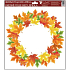 Fensterfolie ohne Kleber Herbstkranz Nr. 4 30 x 30 cm