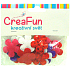 CreaFun Textildekoration Blume mit Pailletten Farbmischung 28 x 28 mm 20 Stück