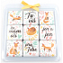 Nekupto Schokoladenpuzzle Valentinstag Füchse 9 x 5 g, 11 x 11,5 x 0,7 cm