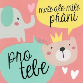 Nekupto Grußkarte zum Valentinstag Kleine aber feine Grußkarte 100 x 100 mm 3432 XI