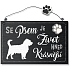 Nekupto Haustiere Holzschild Hund 155 x 98 x 5 mm