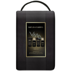 Baylis & Harding Men Black Pepper and Ginseng 2in1 Shampoo und Duschgel 100 ml + Hautreinigungsgel 100 ml + Aftershave 50 ml + Duschgel 50 ml + Beutel, Kosmetikset