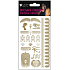 Tattoo Aufkleber Gold und Silber 15 x 9 cm