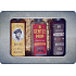 Bohemia Gifts Gentleman Duschgel für Männer 250 ml + Whisky Duschgel für Männer 250 ml + Rum Duschgel für Männer 250 ml, Blechdose Kosmetikset