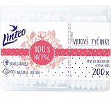 Linteo Natural Watte-Stäbchen Papierbox 200 St.