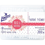 Linteo Natural Watte-Stäbchen Papierbox 200 St.