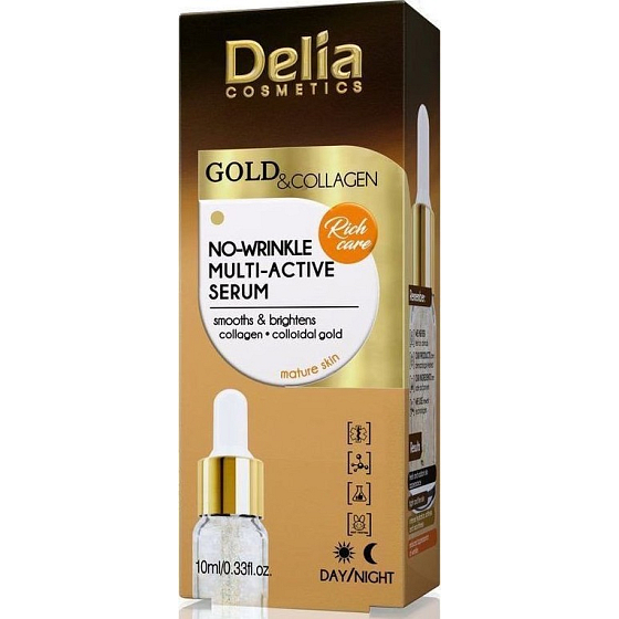 Delia Cosmetics Gold & Collagenreiche Pflege Multi-Aktiv Anti-Falten Serum 10 ml