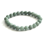 Jadeite Burmese grün Armband elastisch Naturstein, Kugel 8 mm / 16 - 17 cm