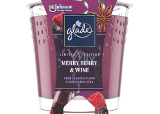 Glade Merry Berry & Wine Duftkerze mit Beeren- und Rotweinduft im Glas, Brenndauer bis zu 38 Stunden 129 g
