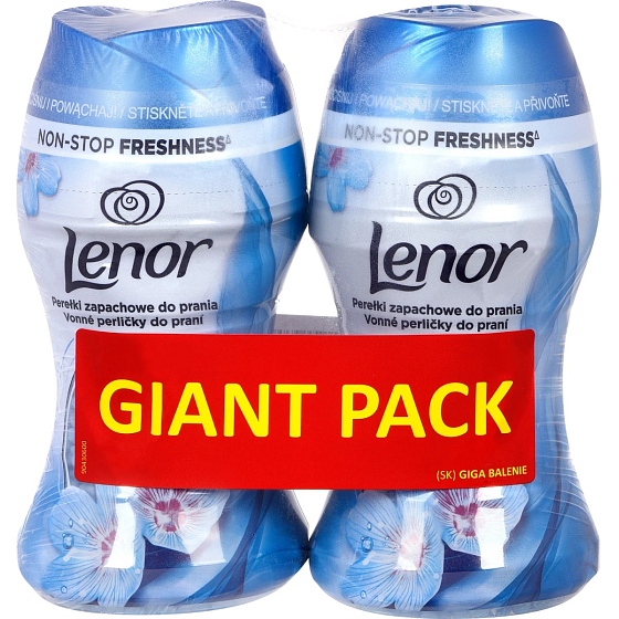 Lenor Frühlingserwachen Duft von Frühlingsblumen, Patchouli und Zedernholz Duftperlen für die Waschmaschinentrommel 2 x 140 g, Duopack